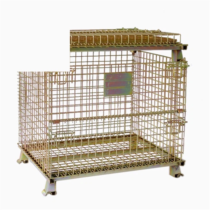 Heavy-duty foldable wire mesh container FM-HD001 - 1300kg capacity industrial storage cage