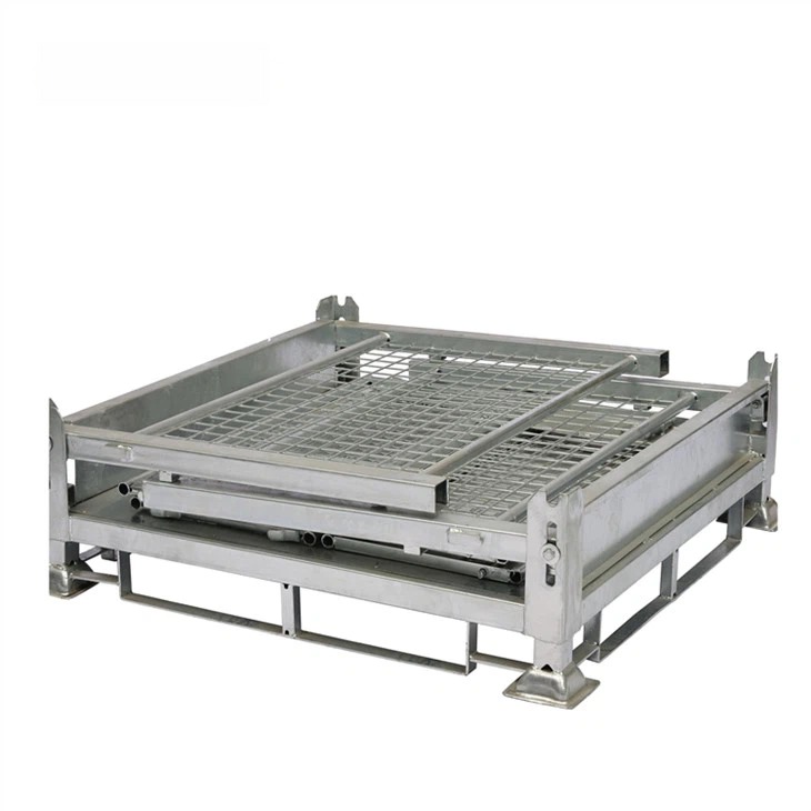 Collapsible wire mesh stillage FM-ST01 - 1200kg capacity heavy-duty storage cage